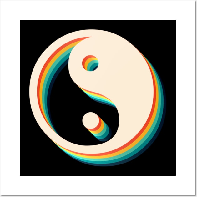 Ying Yang Symbol Retro Wall Art by McNutt